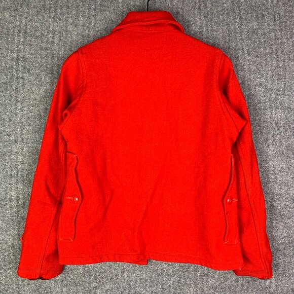 Vintage 1950’s Woolrich Woolen Mills Flannel Lined Wool Red Jacket Women 14 - Picture 2 of 11